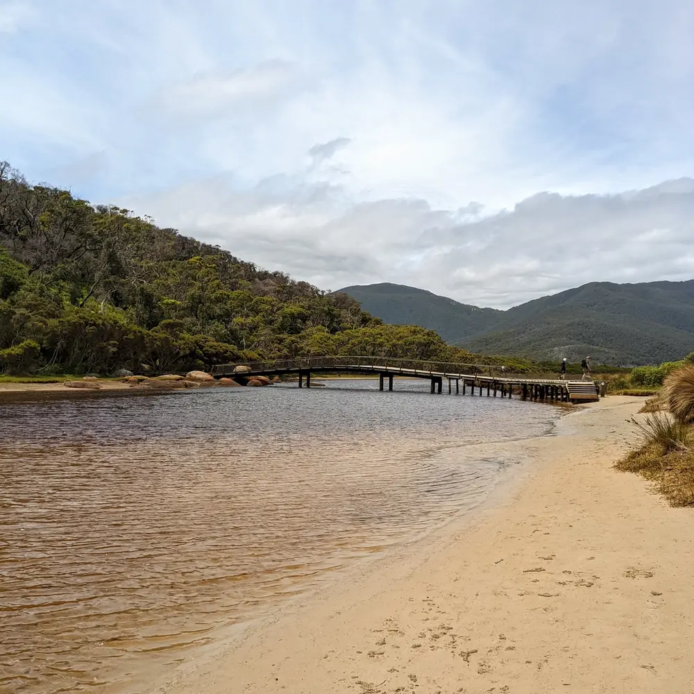 a view looking upstream of Tidal River