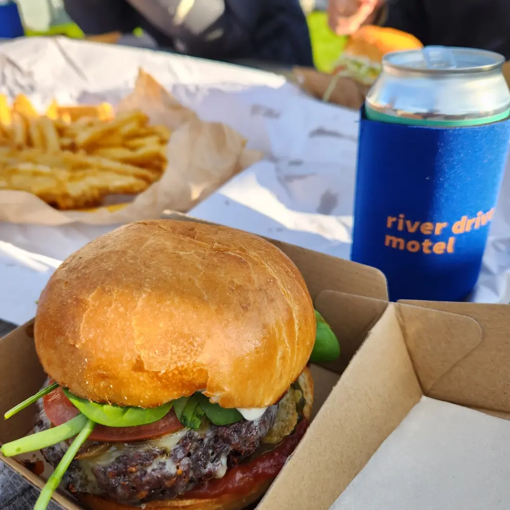 Burgers and Chips from the Walky Kiosk